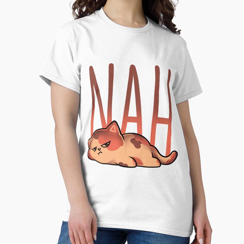 Nah Cat - Sarcasm Funny Cute Nope Tired Cat Gift by EduEly T-Shirts, Hoodie, Sweatshirt | BlankRebels.com (Image 2)