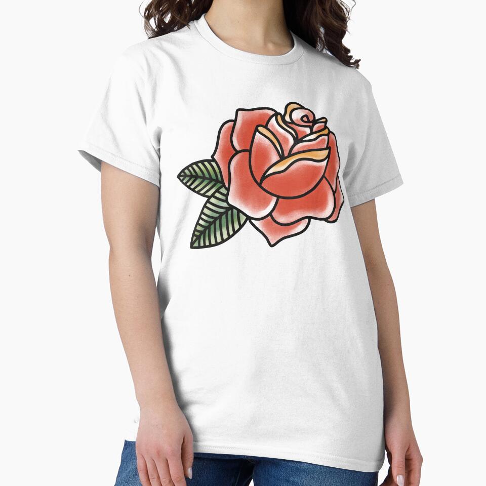 American Traditional Rose Tattoo by murialbezanson T-Shirts, Hoodie, Sweatshirt | BlankRebels.com (Image 2)