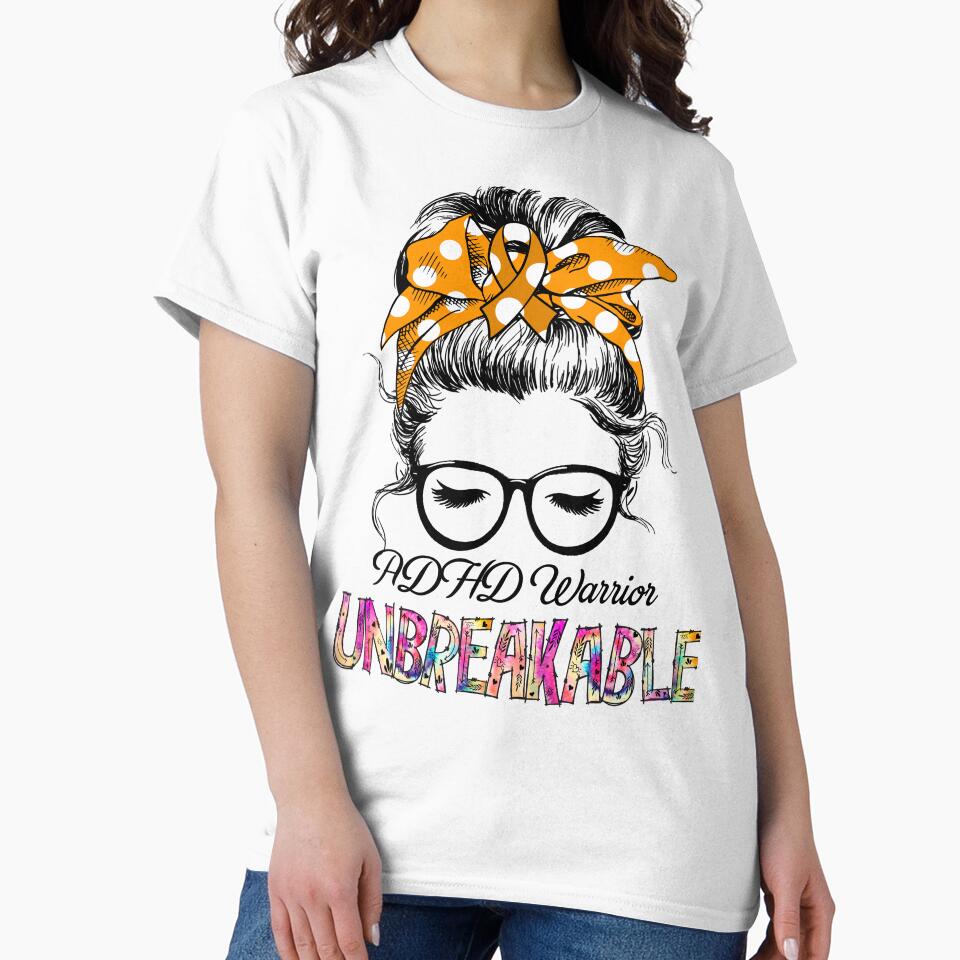 ADHD Warrior - UNBREAKABLE - ADHD Ribbon by Tifrop T-Shirts, Hoodie, Sweatshirt | BlankRebels.com (Image 2)