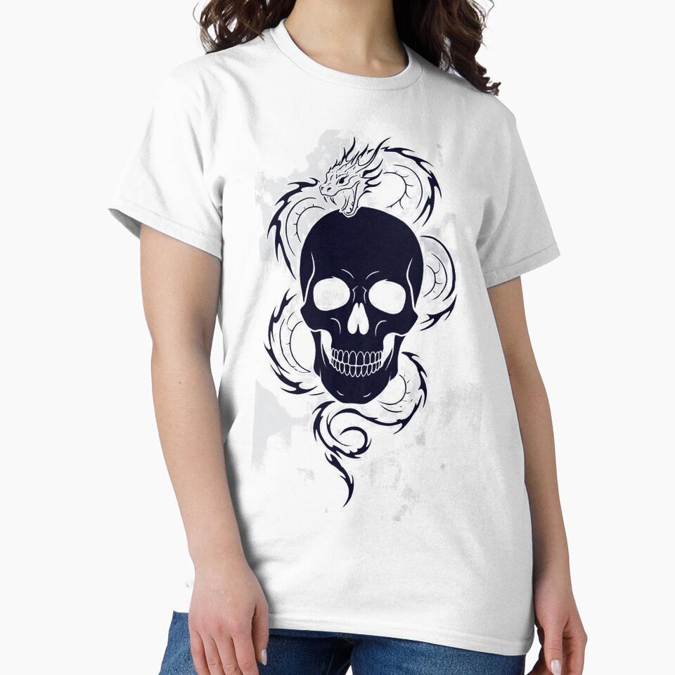Skull with Dragon by Jennifer-Carriz