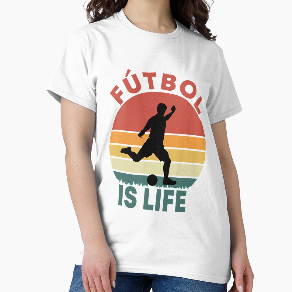 Women Men Futbol Is Life Retro Vintage Cool Gifts by Afcwilkinson309