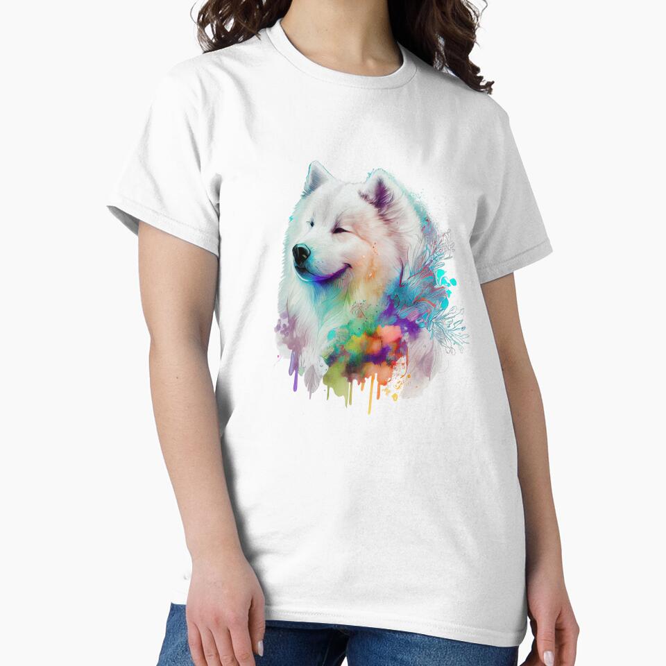 Samoyed | Colorful Watercolor Design #1 by MatsurexDesigns