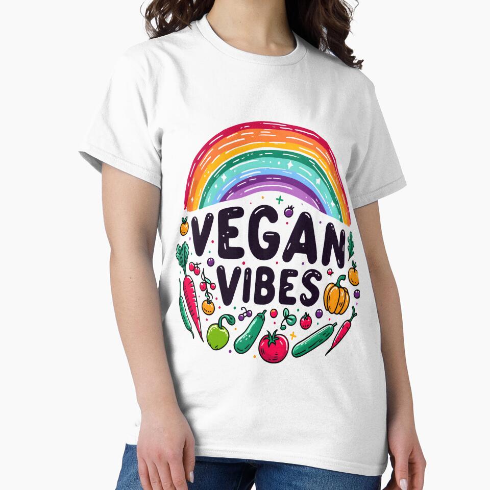 Vegan Vibes Cute Vegan by KitonicTees T-Shirts, Hoodie, Sweatshirt | BlankRebels.com (Image 2)