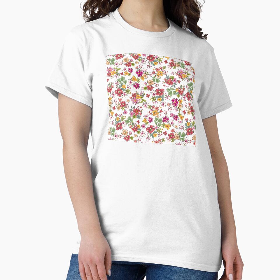 Classic Endless Flower Pattern by SYNTASTIC T-Shirts, Hoodie, Sweatshirt | BlankRebels.com (Image 2)