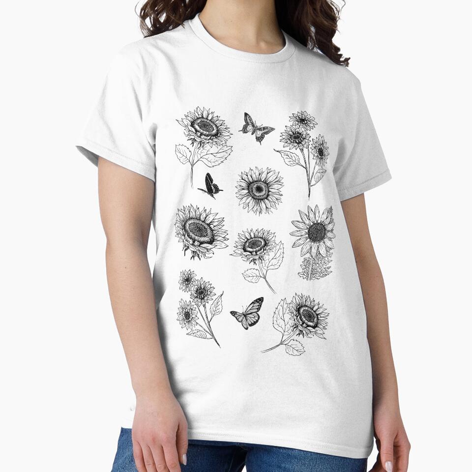 Sunflowers - Botanical Graphic by OutfitduJour T-Shirts, Hoodie, Sweatshirt | BlankRebels.com (Image 2)