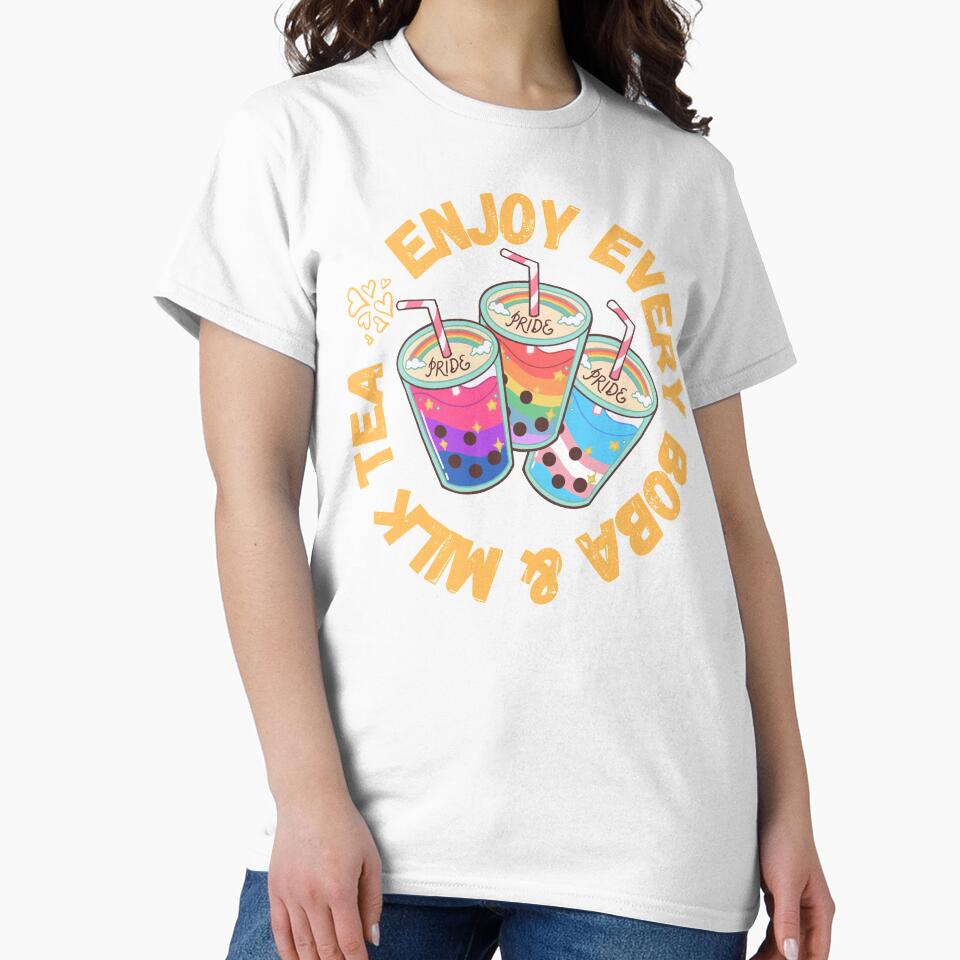 Enjoy Every Boba & Milk Tea Cute Gift for LGBTQI Foodies by Nathalie Aynié T-Shirts, Hoodie, Sweatshirt (Image 2)