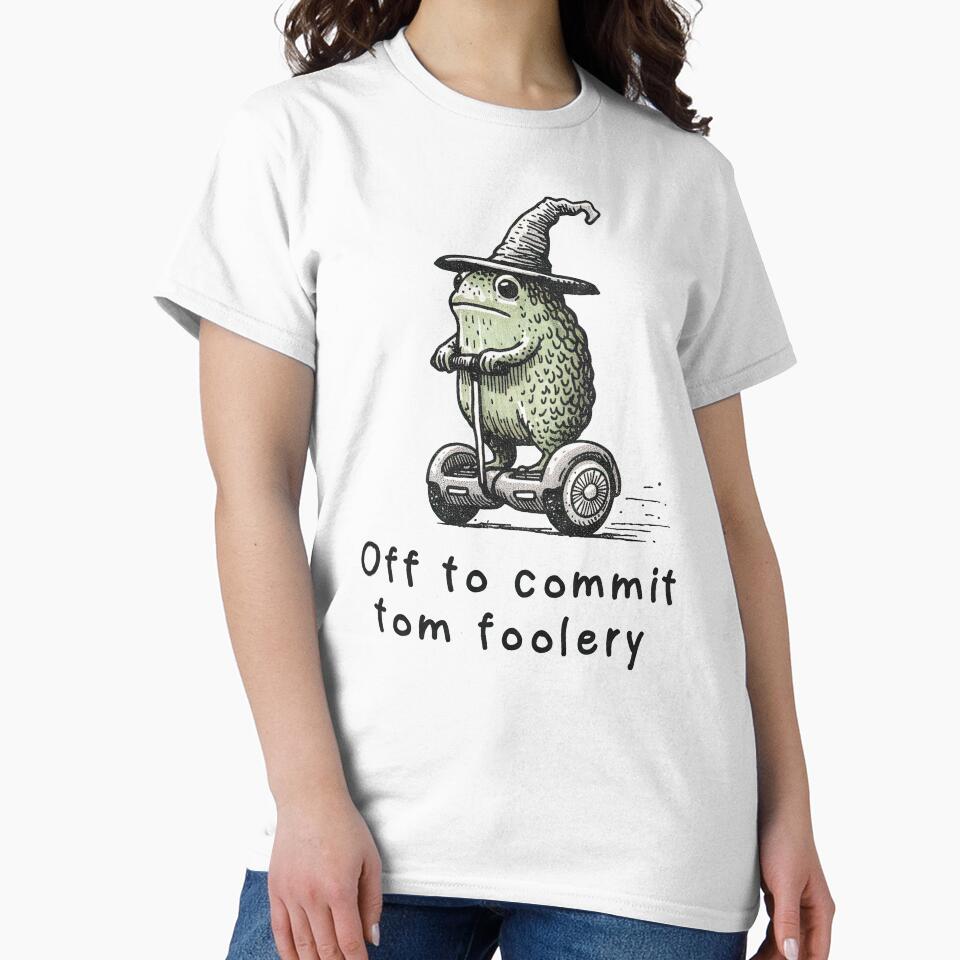 Off to Commit Tomfoolery Frog Wizard Mischief Meme by SpookshowDesign T-Shirts, Hoodie, Sweatshirt (Image 2)