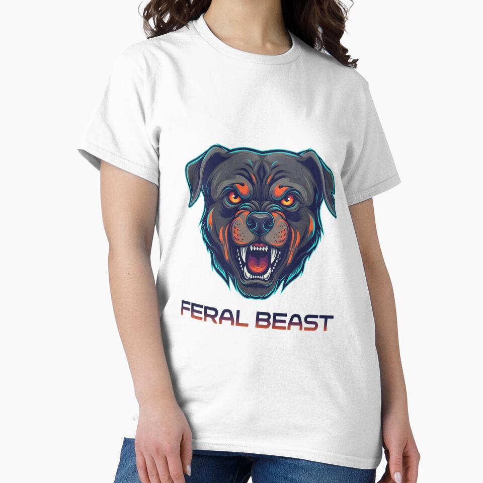 Fierce Dog Face Graphic Design by RabeeaPrintOo T-Shirts, Hoodie, Sweatshirt | BlankRebels.com (Image 2)