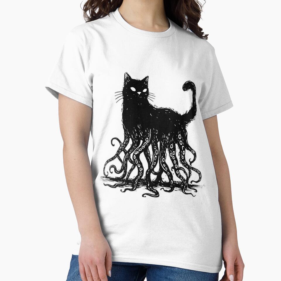 Cathulhu: The feline that lurks in the shadows. by Voidex T-Shirts, Hoodie, Sweatshirt | BlankRebels.com (Image 2)