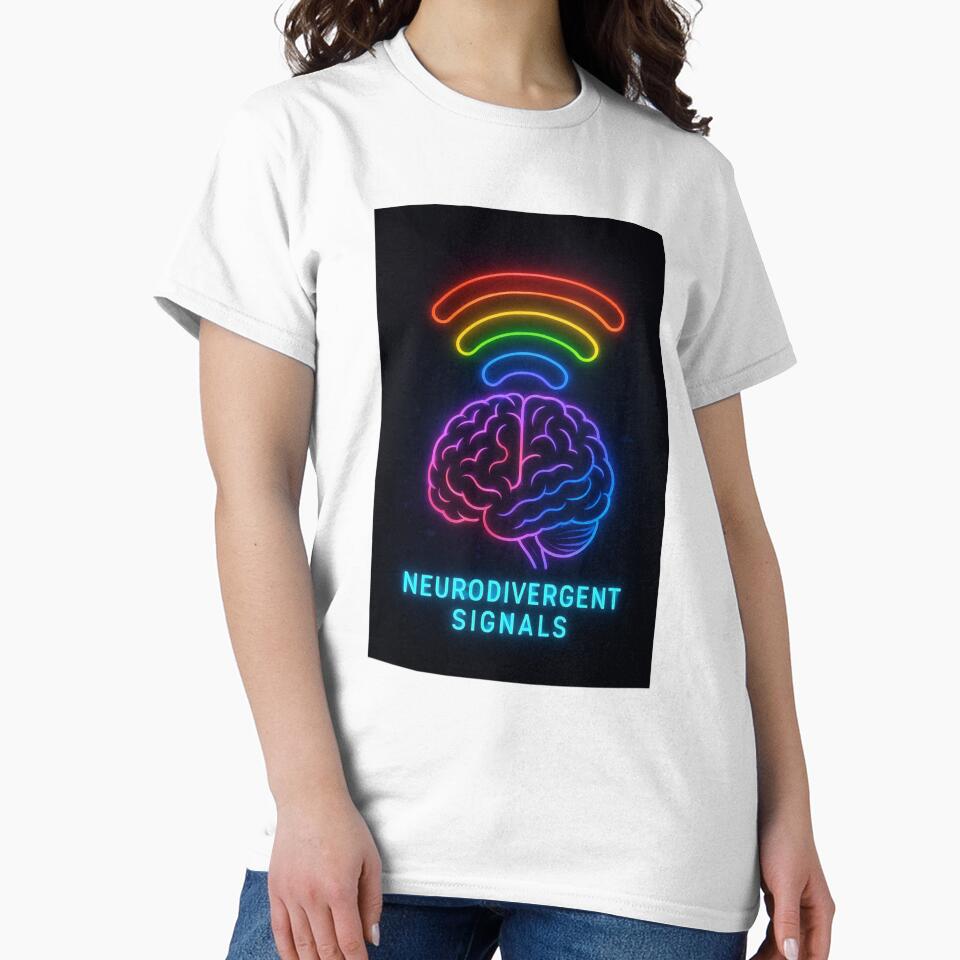 Neurodivergent signals pride brain by Feathers and Flair T-Shirts, Hoodie, Sweatshirt | BlankRebels.com (Image 2)