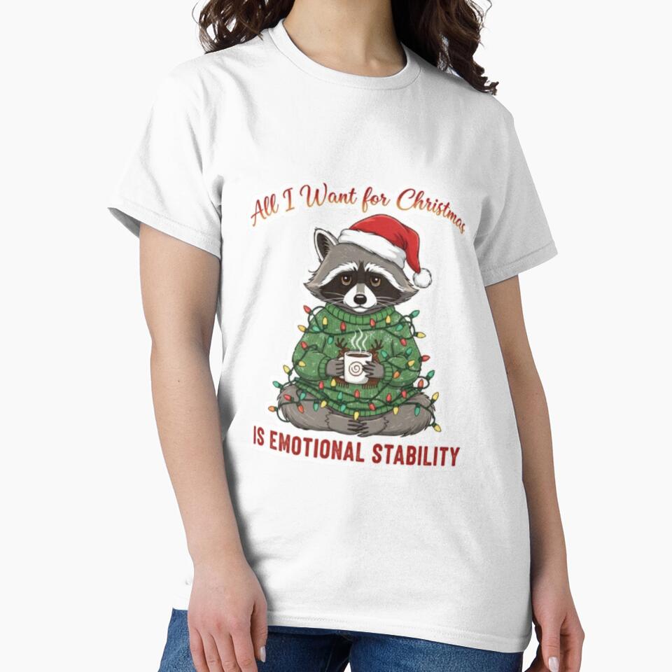 All I Want For Christmas Is Emotional Stability – Funny Mental Health Holiday Gift by MarsupilamiFans T-Shirts,... (Image 2)