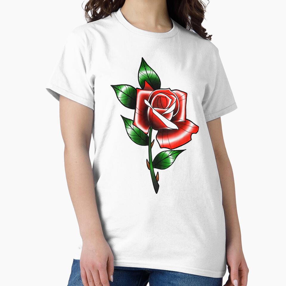 Tattoo style rose by Billy-Wilder T-Shirts, Hoodie, Sweatshirt | BlankRebels.com (Image 2)