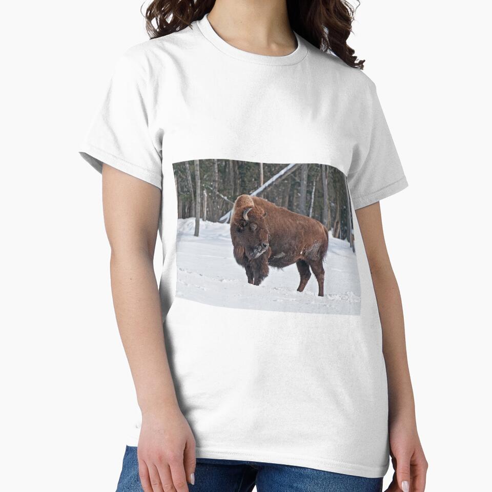 Bison In Snow by Michael Cummings T-Shirts, Hoodie, Sweatshirt | BlankRebels.com (Image 2)