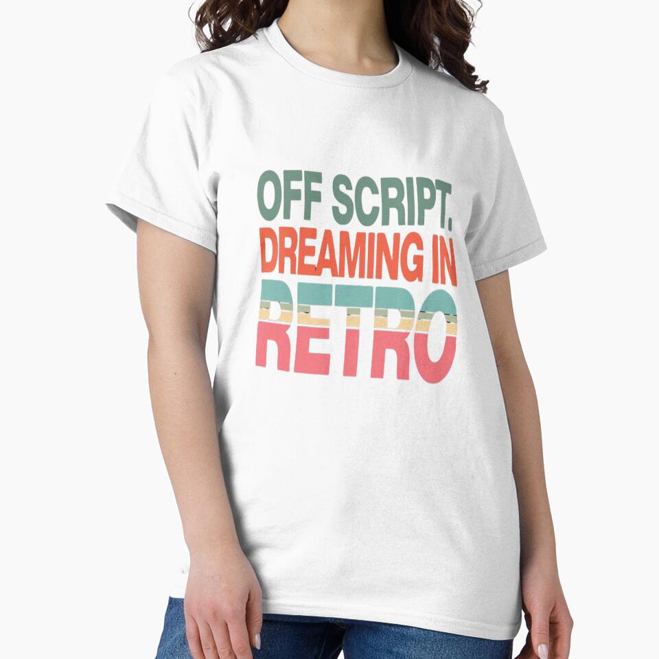 Off Script – Retro Bold Typography by MODENESTY T-Shirts, Hoodie, Sweatshirt | BlankRebels.com (Image 2)