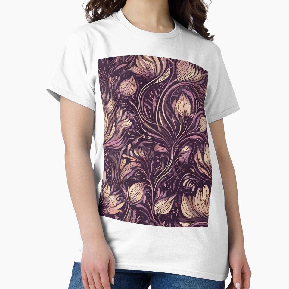 Abstract florals curling stems pattern by Designbes T-Shirts, Hoodie, Sweatshirt | BlankRebels.com (Image 2)