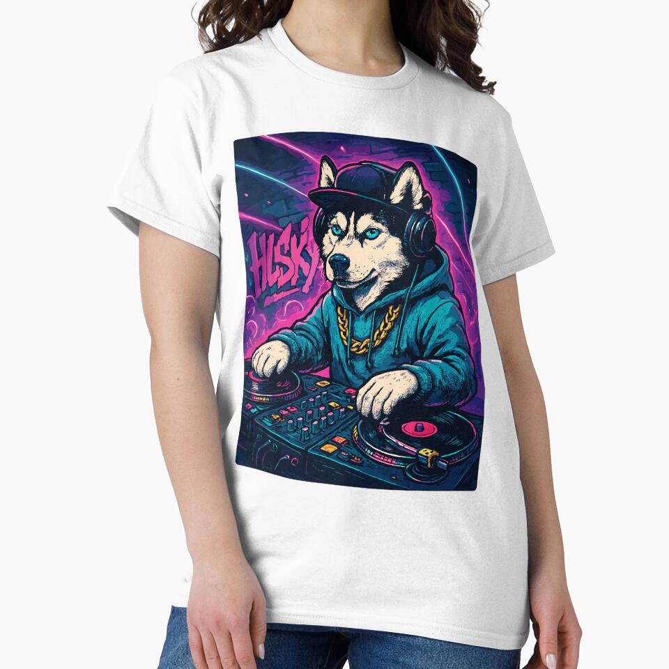Husky DJ – Urban Streetwear Club Gift by Pineapple-Tree T-Shirts, Hoodie, Sweatshirt | BlankRebels.com (Image 2)