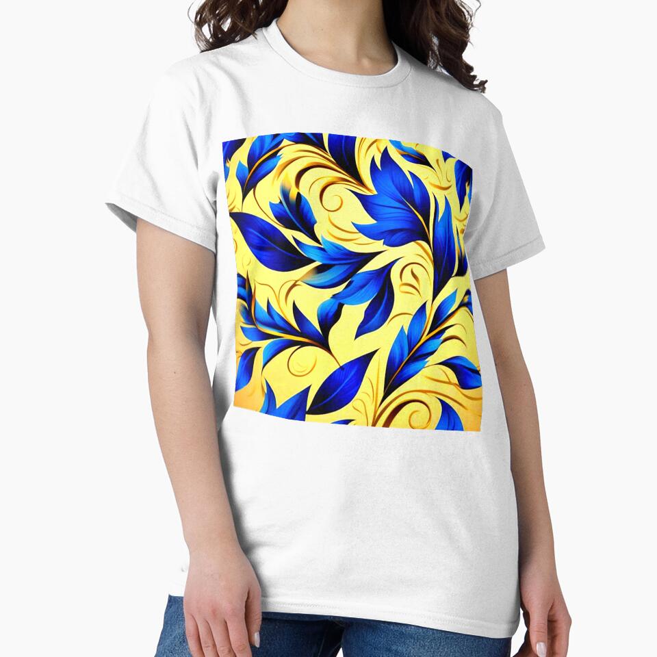 Modern Moody Botanical Flower Leaf Beige Teal Dark Floral by Zoop78gads T-Shirts, Hoodie, Sweatshirt (Image 2)