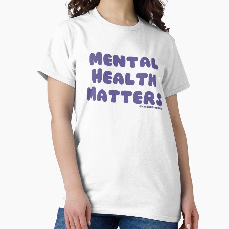 Mental Health Matters., v25c, dark purple | @lilsboobthangs by lilsboobthangs T-Shirts, Hoodie, Sweatshirt (Image 2)