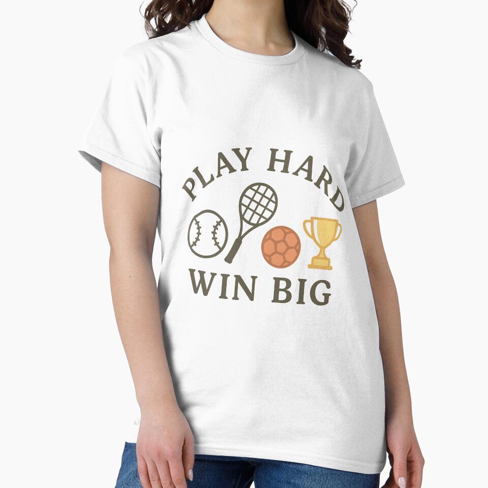 Play Hard Win Big – Motivational Sports Quote Design for Athletes by Fantsy-world