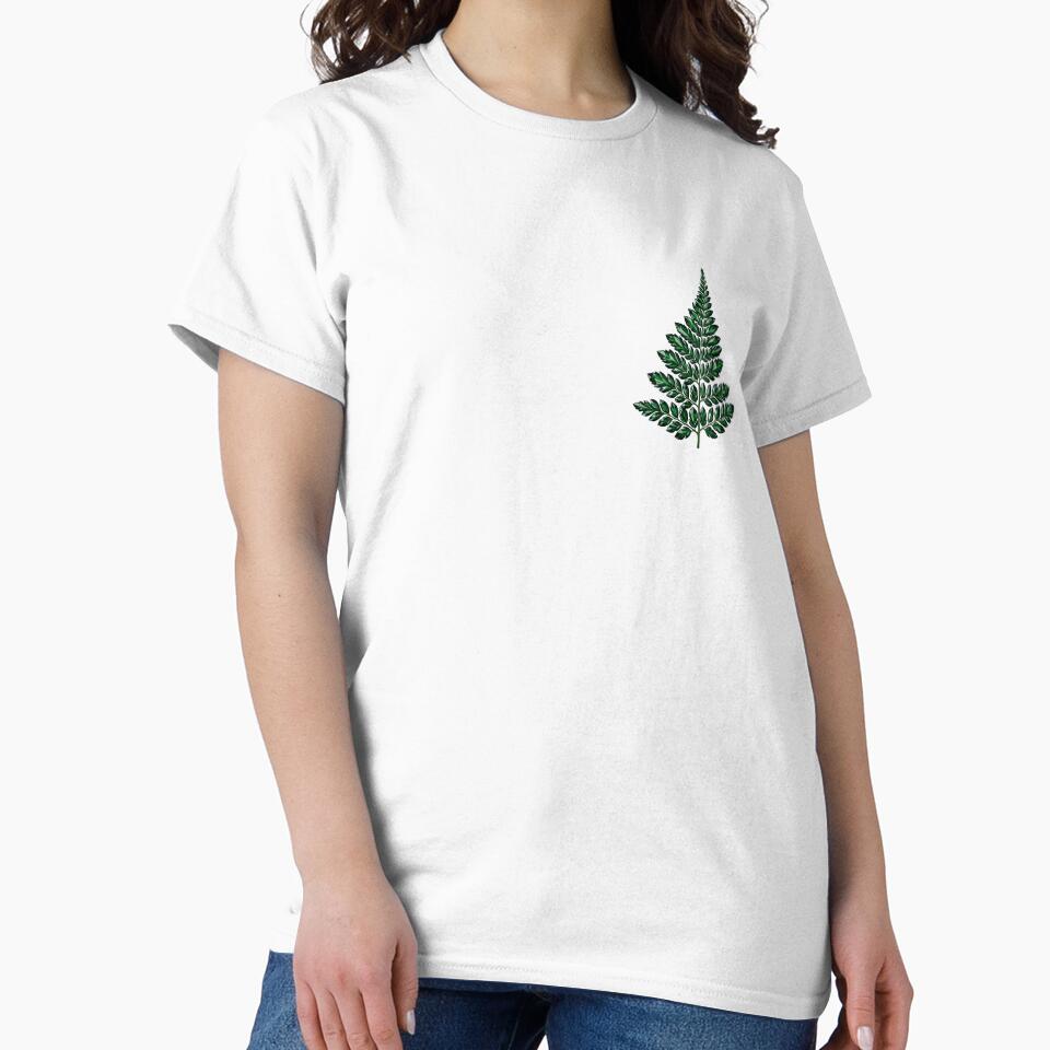 Emerald Green Fern Leaf - Vintage Jewel Botany & Crystal Alchemy by Credisaim T-Shirts, Hoodie, Sweatshirt (Image 2)