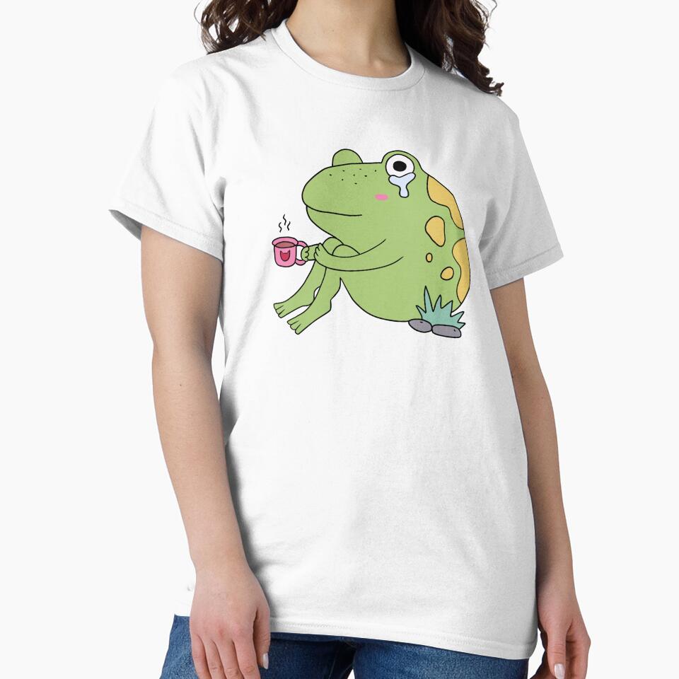Sad Frog Coffee Cup T-Shirts, Hoodie, Sweatshirt
