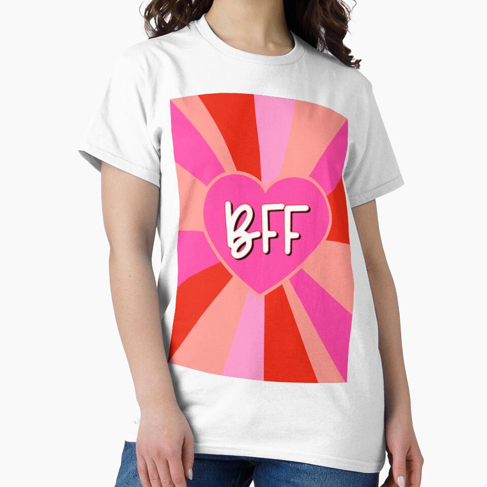 BFF ( Best Friend Forever) Love Heart by Adam Regester T-Shirts, Hoodie, Sweatshirt | BlankRebels.com (Image 2)