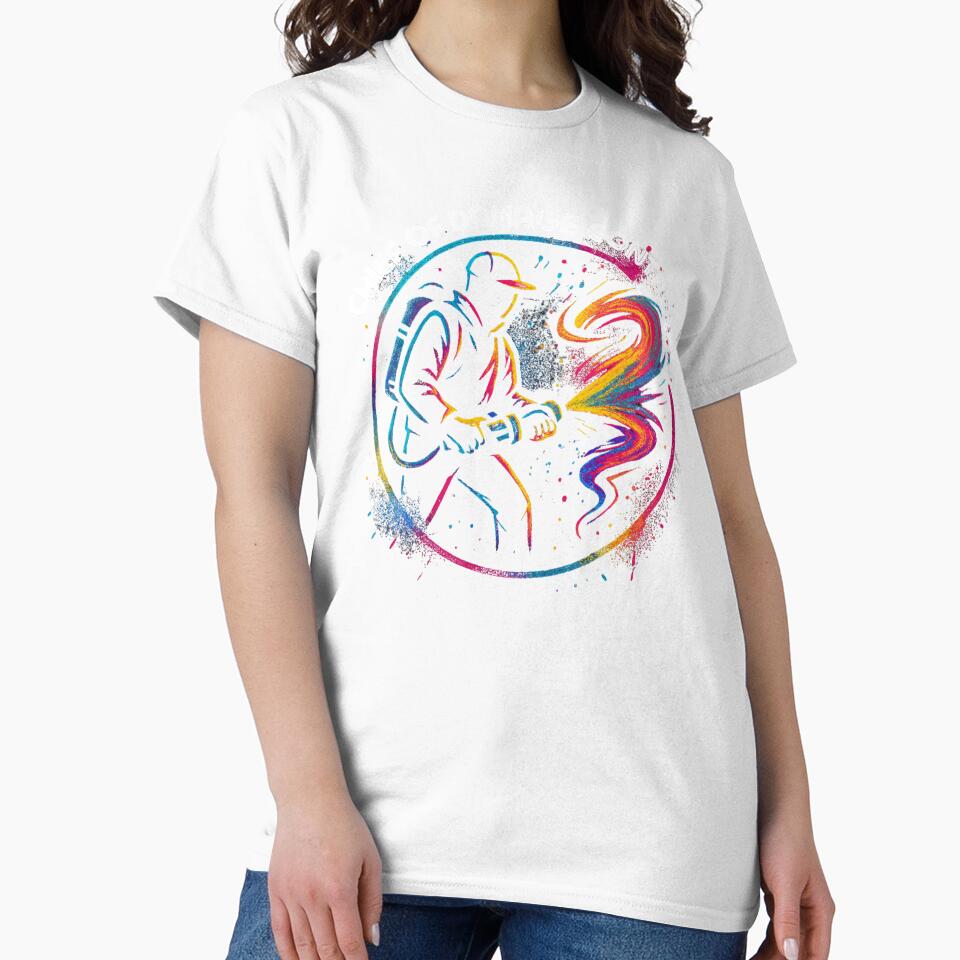 Chief of Damage Control Badge Funny Dad Shirt Neon Graffiti Style Parenting Chaos Humor Tee by Merchdusa
