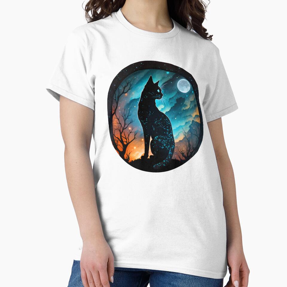 Mystic Moonstare: The Guardian's Gaze by Celestial Charm Co T-Shirts, Hoodie, Sweatshirt | BlankRebels.com (Image 2)