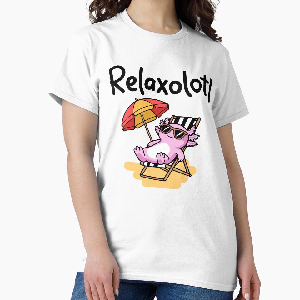 Relaxolotl! Cute Relaxing Axolotl Pun by PMCreative T-Shirts, Hoodie, Sweatshirt | BlankRebels.com (Image 2)