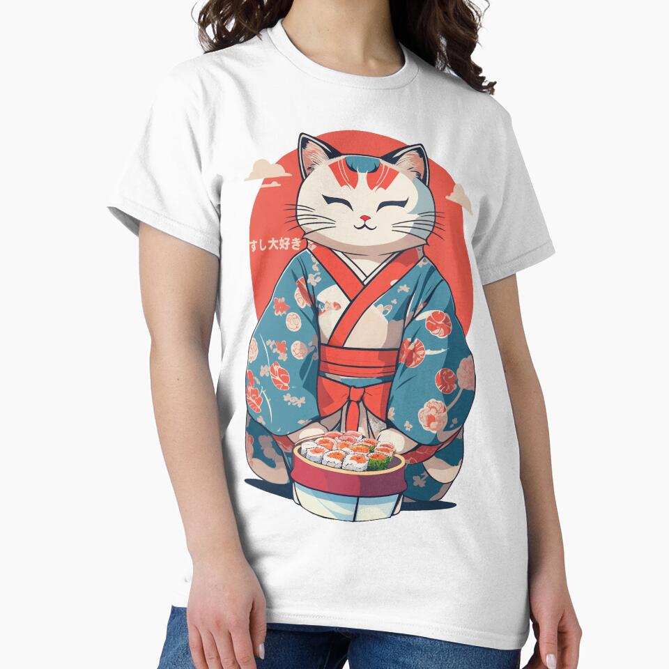 Cute Cat Sushi Daisuki by miaowlove T-Shirts, Hoodie, Sweatshirt | BlankRebels.com (Image 2)