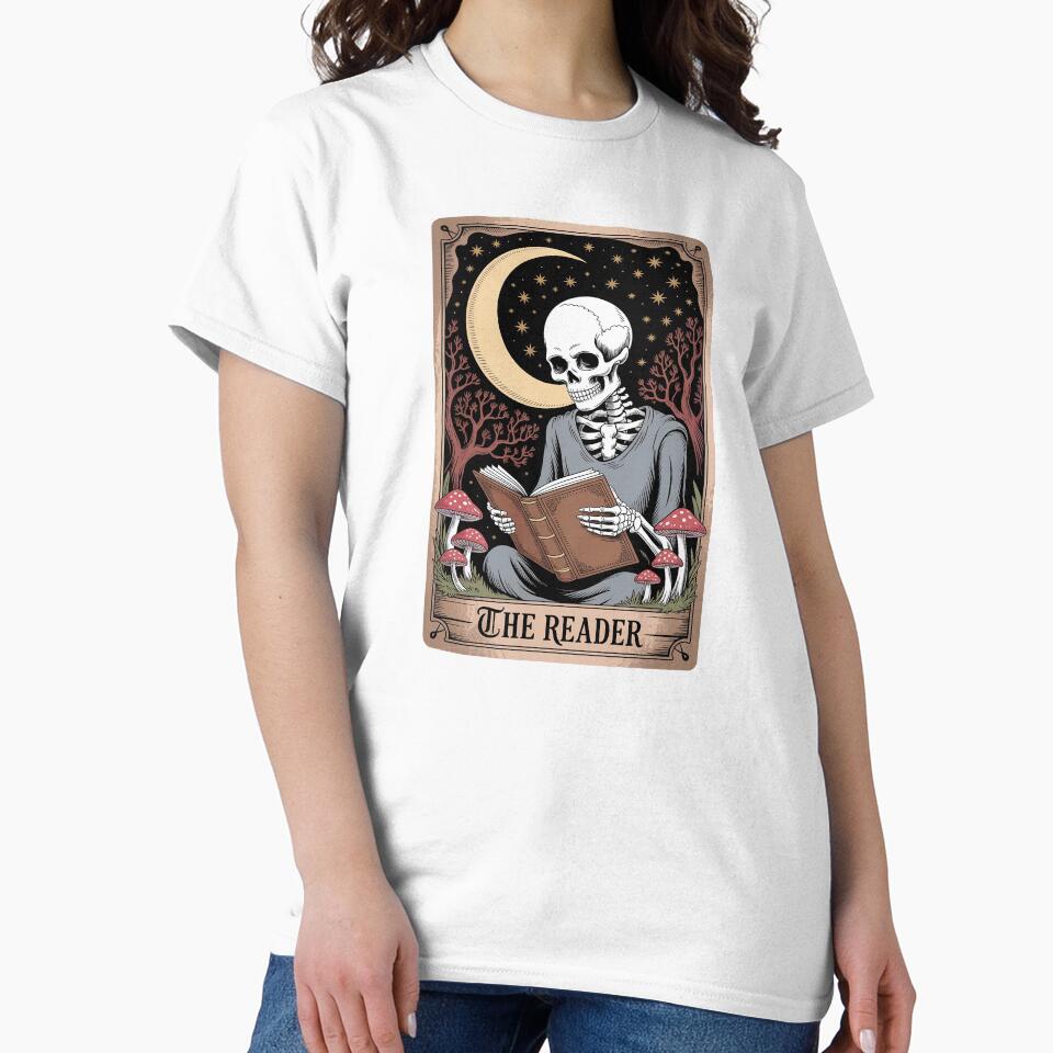 The Reader antique tarot cartomancy – Gothic Book Lover Design by Love Between Pages T-Shirts, Hoodie, Sweatshirt (Image 2)