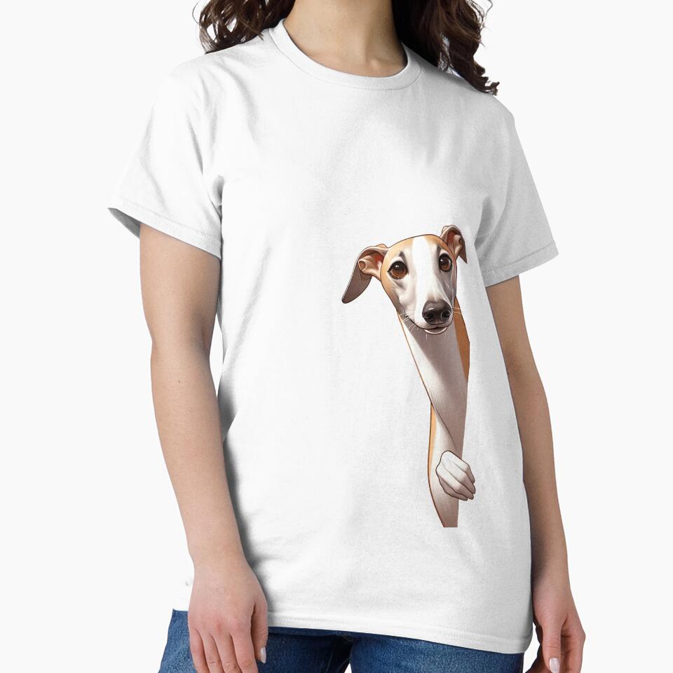Peeking Greyhound - Black by FoxfireStardust T-Shirts, Hoodie, Sweatshirt | BlankRebels.com (Image 2)