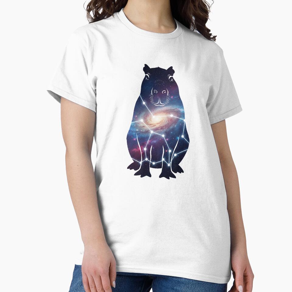 Cosmic Capybara – Galaxy Animal Art by furrydrool T-Shirts, Hoodie, Sweatshirt | BlankRebels.com (Image 2)