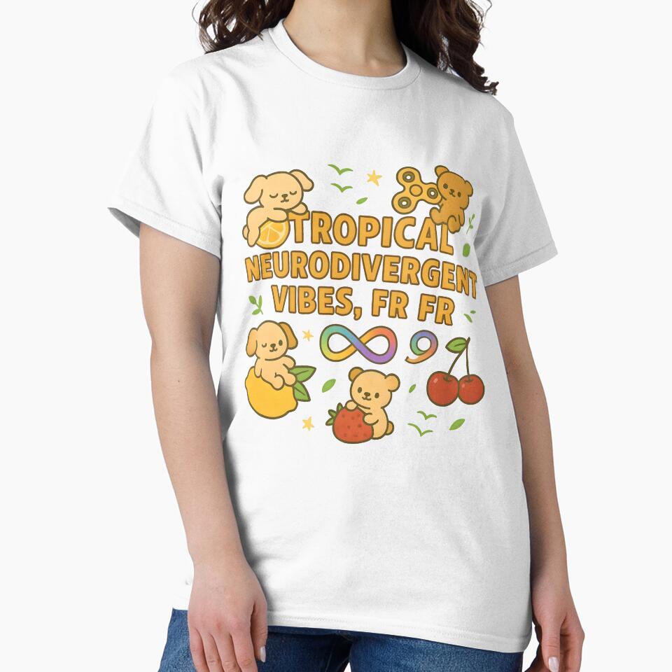 Tropical Neurodivergent Vibes Fr Fr Cute Bears ADHD Autism Pride Gift by AnnDesignStudio T-Shirts, Hoodie,... (Image 2)