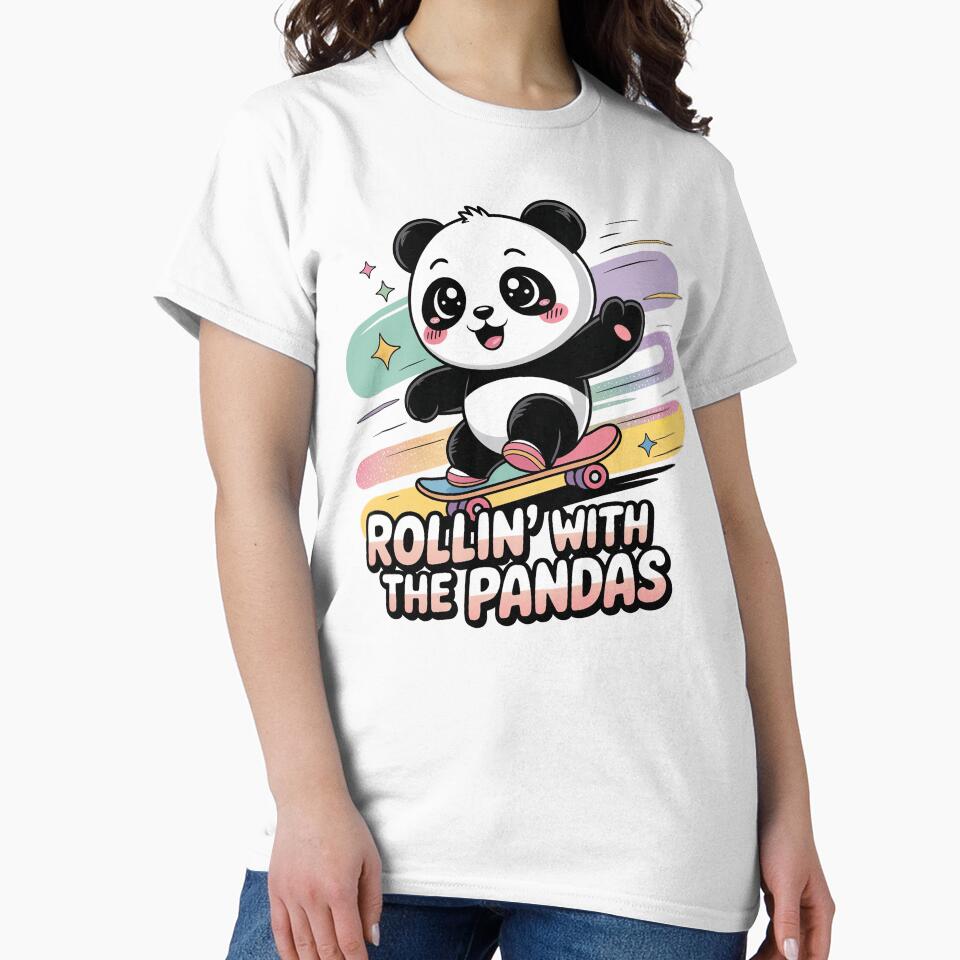Copy of Cute Kawaii Panda, Skateboarding Panda by graphic-genie