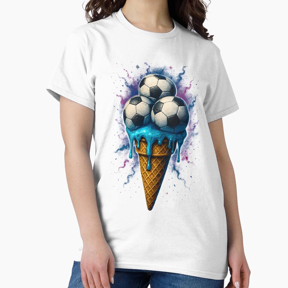 Colorful Ice Cream Soccer Cool Soccer Ice Cream Tee by MTRBSK11