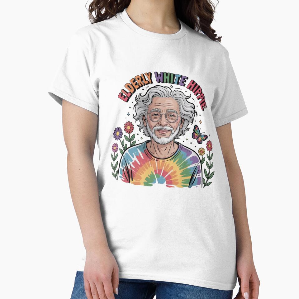 Elderly White Hippie Old Guy group hippie by AleksandraJac05 T-Shirts, Hoodie, Sweatshirt | BlankRebels.com (Image 2)