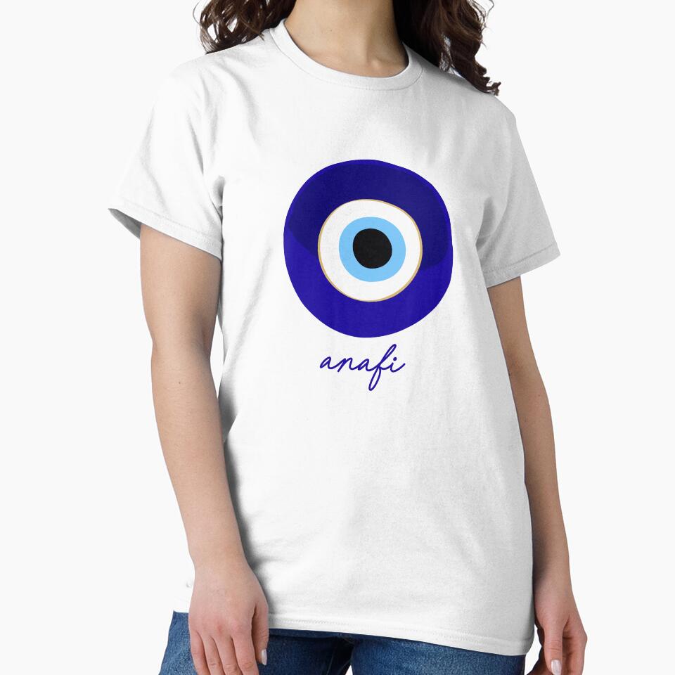 ANAFI - GREECE, EVIL EYE, Mati blue white. by angelisart T-Shirts, Hoodie, Sweatshirt | BlankRebels.com (Image 2)