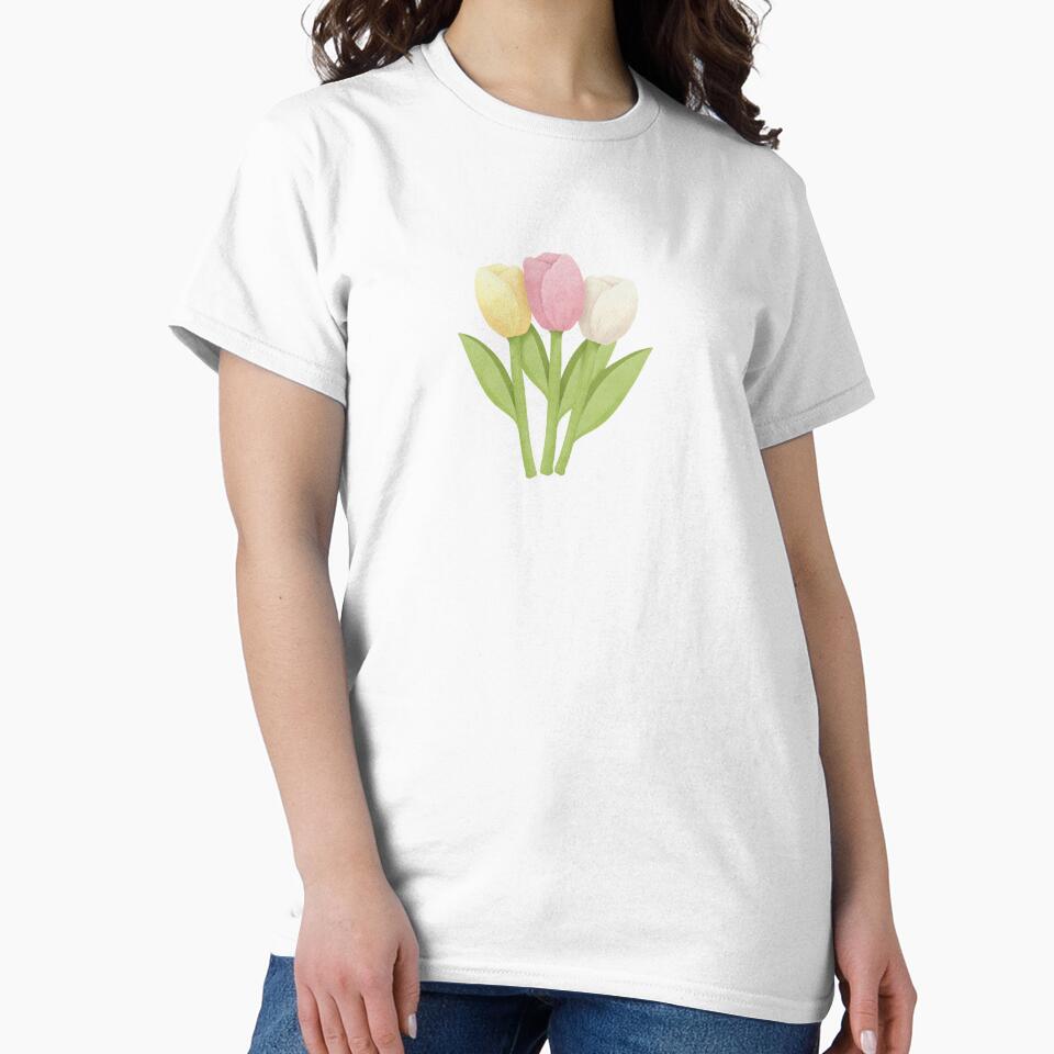 Tulip Floral Soft Aesthetic Illustration by SoftCo T-Shirts, Hoodie, Sweatshirt | BlankRebels.com (Image 2)