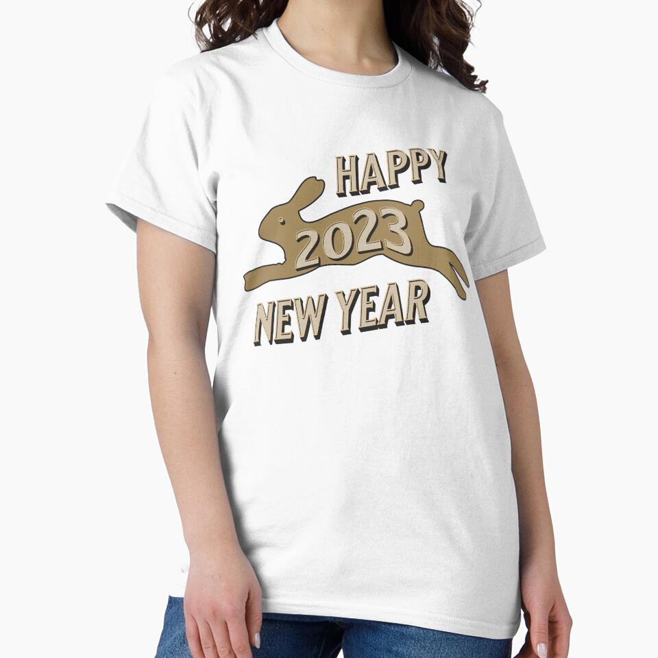 Happy New Year 2023 Rabbit by Betsytiptoe T-Shirts, Hoodie, Sweatshirt | BlankRebels.com (Image 2)