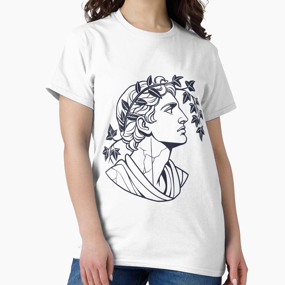 The Overgrown Ruin: Greek Bust Line Art & Ivy by The Midnight Archive T-Shirts, Hoodie, Sweatshirt (Image 2)