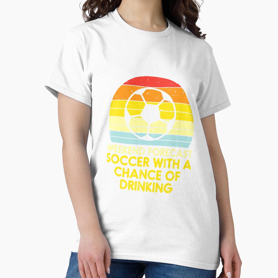 Weekend Forecast Soccer Drinking Retro by SkyCloudBlue