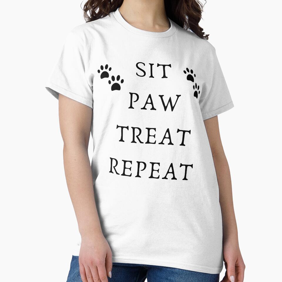 SIT PAW TREAT REPEAT / DOG LOVER by vishwajeetkhot T-Shirts, Hoodie, Sweatshirt | BlankRebels.com (Image 2)