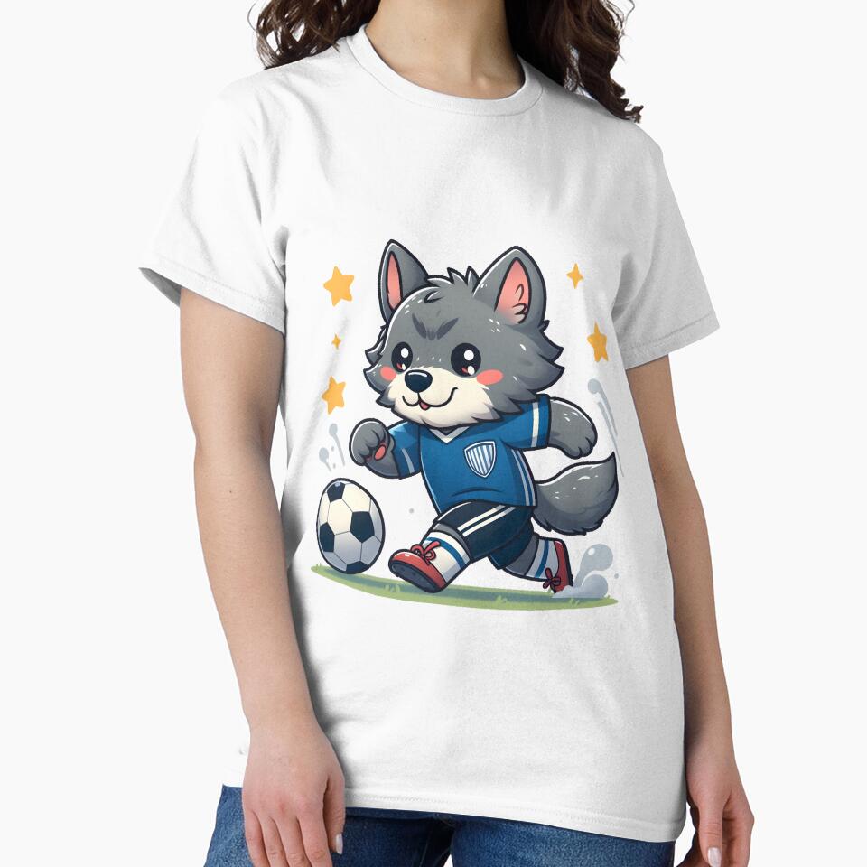 Kawaii Lovable Werewolf With Soccer Jersey by CanvasCutie