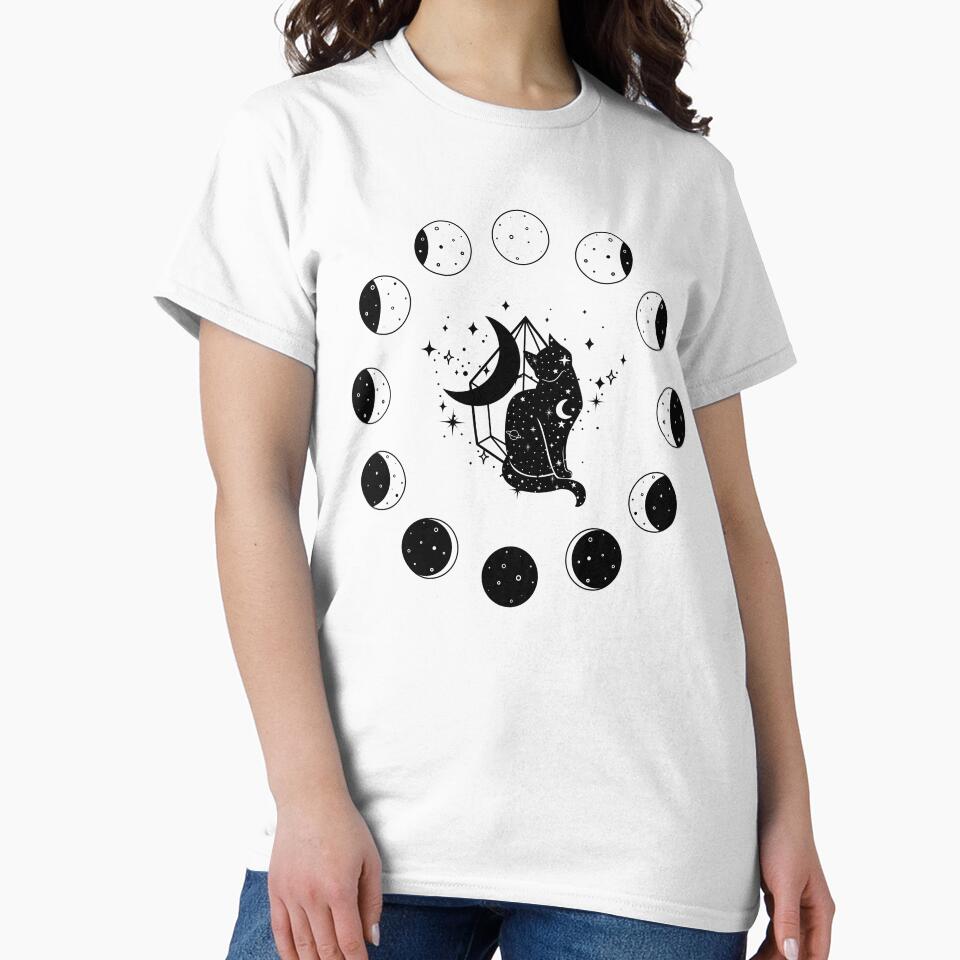 Mystic Cat Moon Phases by  Catpuccino T-Shirts, Hoodie, Sweatshirt | BlankRebels.com (Image 2)