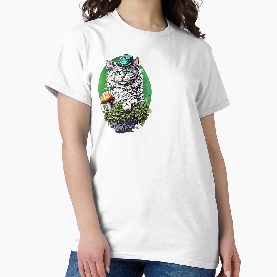 St Patty's Kitten cat, green eyes, mushroom cap by wojysmokes T-Shirts, Hoodie, Sweatshirt | BlankRebels.com (Image 2)