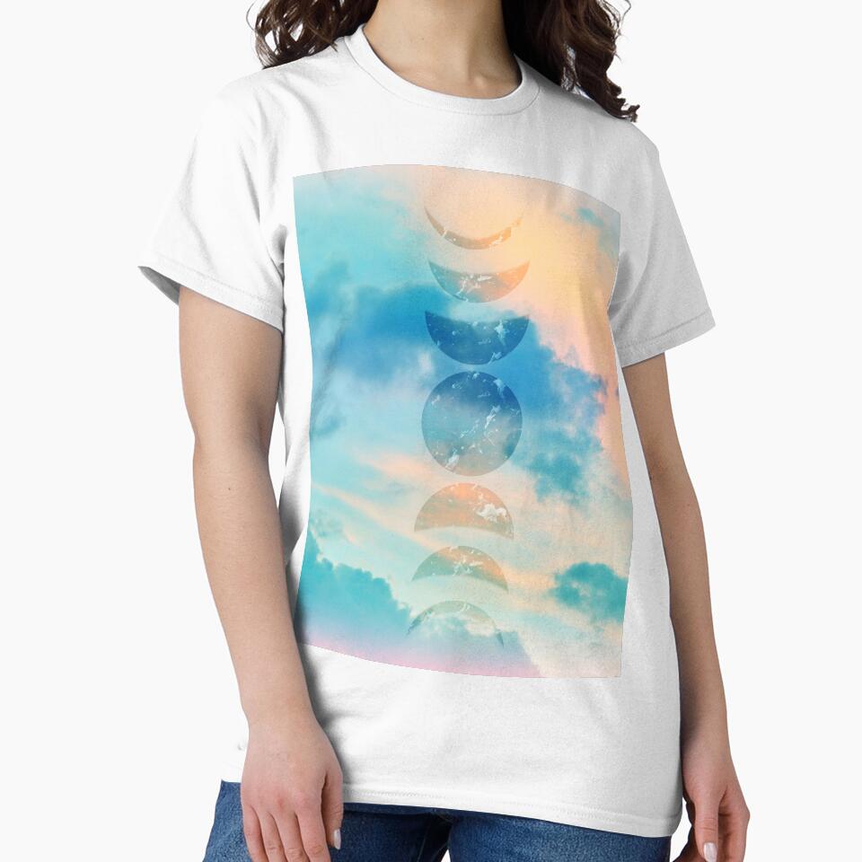 Unicorn Pastel Clouds Moon Phases #2 #decor #art by Anita's & Bella's Art T-Shirts, Hoodie, Sweatshirt (Image 2)