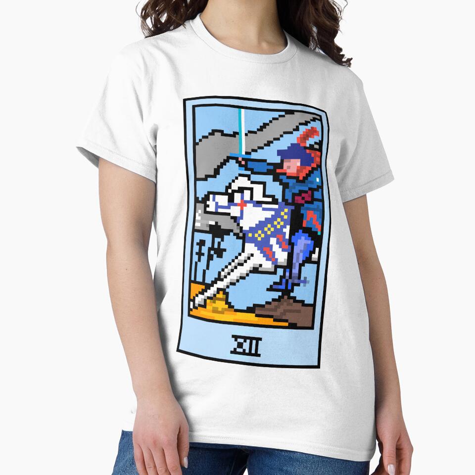 Wait, is this pixel art tarot? Yellow - Minor Arcana 'Knight of Swords' (Design for T-shirt, stickers and other... (Image 2)