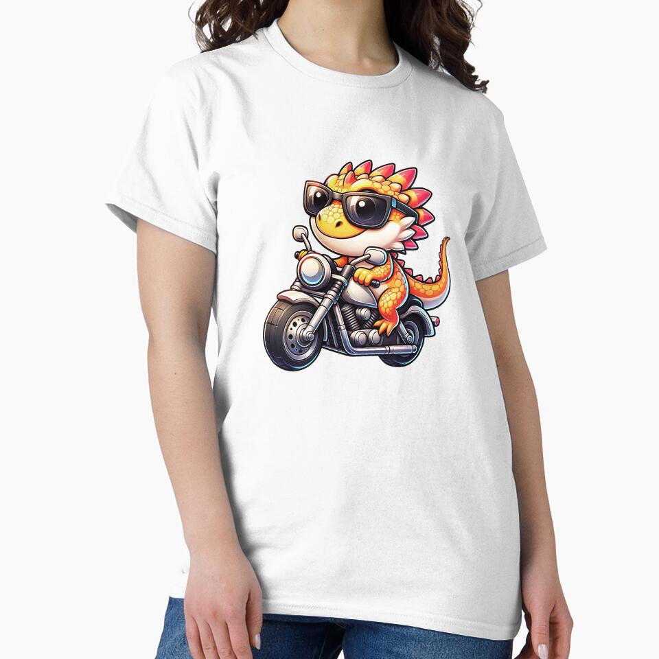 Cute Cool Bearded Dragon Riding A Motorcycle by TheAnimalZ00 T-Shirts, Hoodie, Sweatshirt | BlankRebels.com (Image 2)