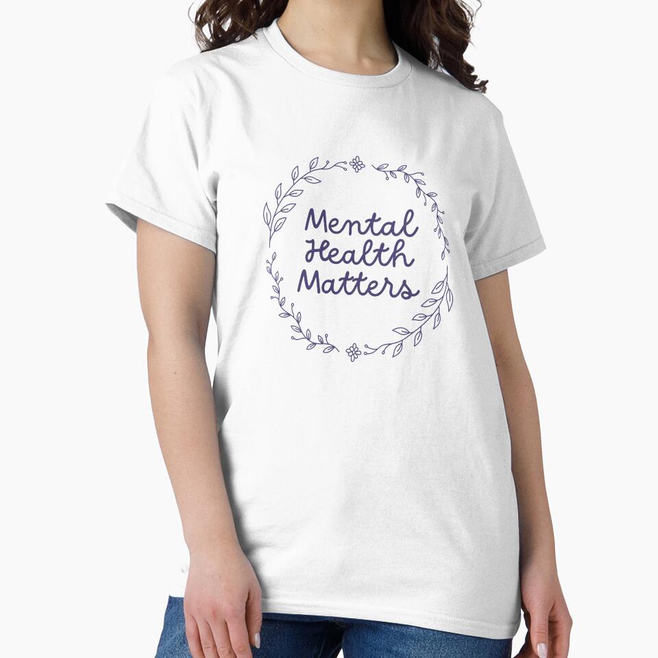 Mental Health Matters Floral Design by captainsophia T-Shirts, Hoodie, Sweatshirt | BlankRebels.com (Image 2)